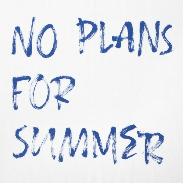 Футболка No Plans For Summer, белая - купить оптом