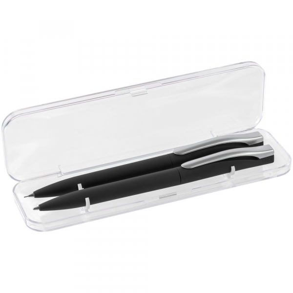 Набор Pin Soft Touch: ручка и карандаш, черный - купить оптом