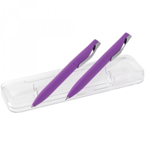 Набор Pin Soft Touch: ручка и карандаш, фиолетовый - купить оптом
