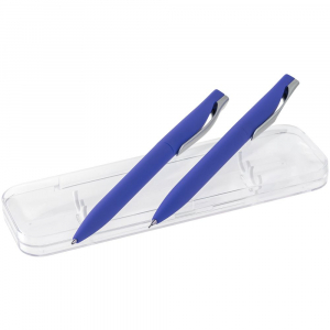 Набор Pin Soft Touch: ручка и карандаш, синий - купить оптом