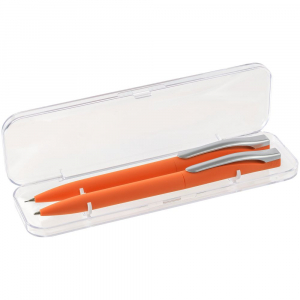 Набор Pin Soft Touch: ручка и карандаш, оранжевый - купить оптом