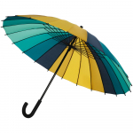 Зонт-трость «Спектр», бирюзовый с желтым, фото 1