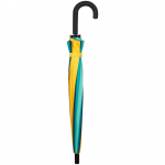 Зонт-трость «Спектр», бирюзовый с желтым, фото 2