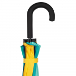 Зонт-трость «Спектр», бирюзовый с желтым, фото 3