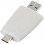 Флешка Pebble Type-C, USB 3.0, светло-серая, 16 Гб, фото 3