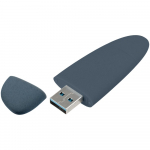 Флешка Pebble Type-C, USB 3.0, серо-синяя, 16 Гб, фото 1