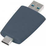 Флешка Pebble Type-C, USB 3.0, серо-синяя, 32 Гб, фото 3