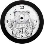 Часы настенные Bear, черные, фото 1