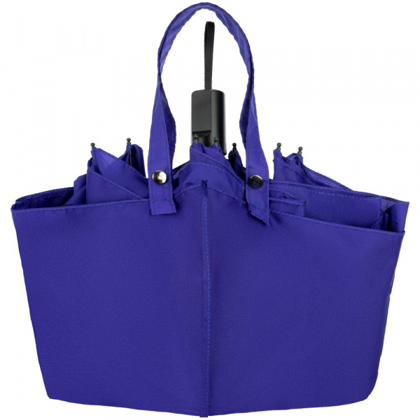 Зонт-сумка складной Stash, синий - купить оптом