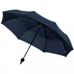 Зонт складной Clevis с ручкой-карабином, темно-синий, фото 1