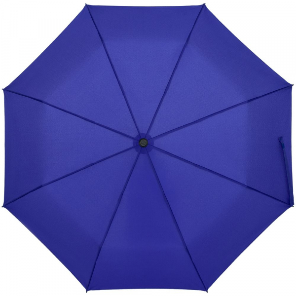 Зонт складной Clevis с ручкой-карабином, ярко-синий - купить оптом