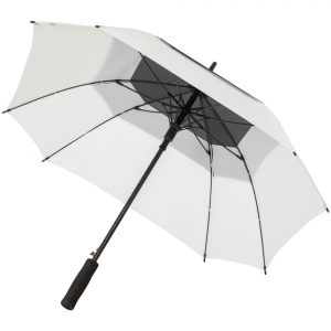 Квадратный зонт-трость Octagon, черный с белым - купить оптом