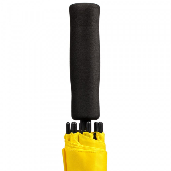 Квадратный зонт-трость Octagon, черный с желтым - купить оптом