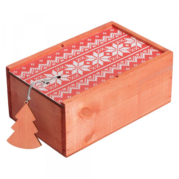 Коробка деревянная «Скандик», малая, красная - купить оптом