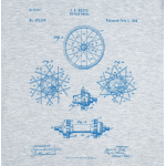 Футболка приталенная Old Patents. Wheel, голубой меланж, фото 2