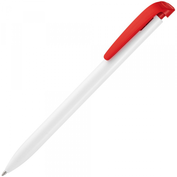 Ручка шариковая Favorite, белая с красным - купить оптом