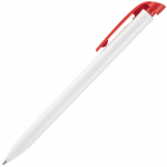 Ручка шариковая Favorite, белая с красным, фото 1