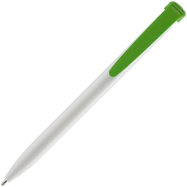 Ручка шариковая Favorite, белая с зеленым - купить оптом