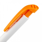 Ручка шариковая Favorite, белая с оранжевым, фото 3