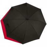 Зонт-трость Fiber Move AC, черный с красным, фото 1