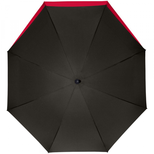 Зонт-трость Fiber Move AC, черный с красным - купить оптом
