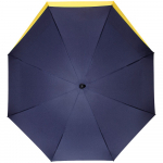 Зонт-трость Fiber Move AC, темно-синий с желтым, фото 2