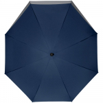 Зонт-трость Fiber Move AC, темно-синий с серым, фото 2