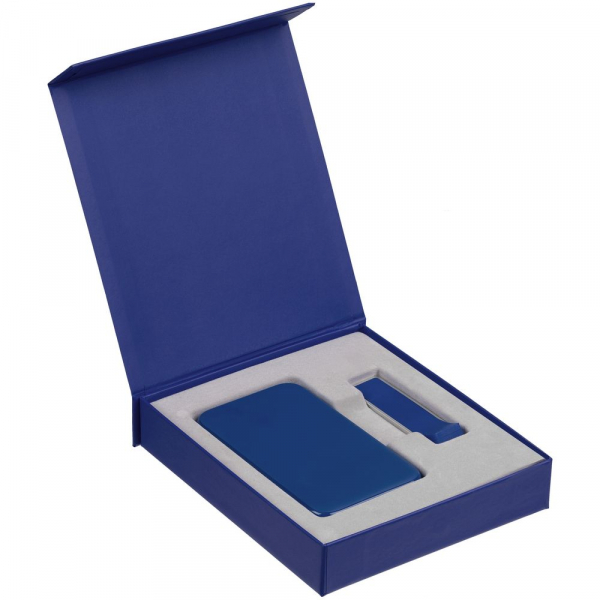 Коробка Latern для аккумулятора 5000 мАч и флешки, синяя - купить оптом