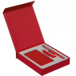 Коробка Latern для аккумулятора 5000 мАч, флешки и ручки, красная, фото 2
