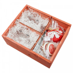 Коробка деревянная «Скандик», средняя, красная, фото 1