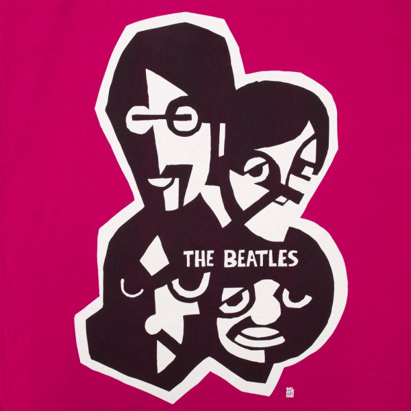 Футболка женская «Меламед. The Beatles», ярко-розовая (фуксия) - купить оптом