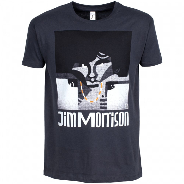 Футболка «Меламед. Jim Morrison», темно-серая - купить оптом