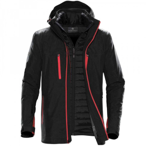 Куртка-трансформер мужская Matrix, черная с красным - купить оптом