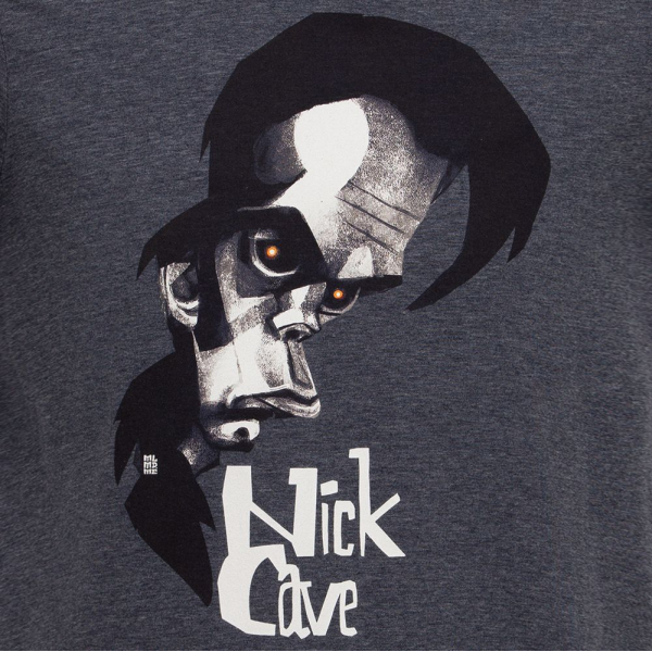Футболка «Меламед. Nick Cave», темно-синий меланж - купить оптом
