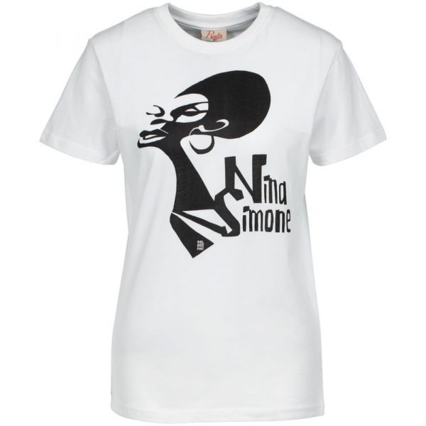 Футболка женская «Меламед. Nina Simone», белая - купить оптом
