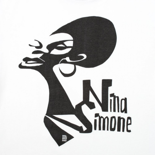 Футболка женская «Меламед. Nina Simone», белая - купить оптом