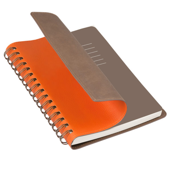 Ежедневник недатированный, Portobello Trend, Vista, 145х210, 256 стр, оранжевый/коричневый (т.-корчневый форзац) - купить оптом