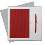 Подарочный набор Portobello/Rain  красный (Ежедневник недат А5, Ручка) беж. ложемент - купить оптом