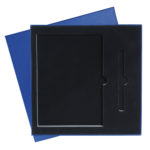 Подарочный набор Portobello/Sky синий-серый (Ежедневник недат А5, Ручка),черный ложемент, фото 3
