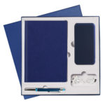 Подарочный набор Portobello/Latte синий-2 (Ежедневник недат А5, Ручка) беж. ложемент - купить оптом
