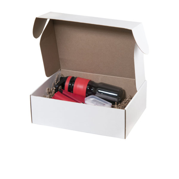 Подарочный набор Portobello красный в большой универсальной подарочной коробке (Спортбутылка, Ежедневник недат А5, Power bank, Ручка, Флешка) - купить оптом