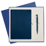 Подарочный набор Portobello/Latte синий (Ежедневник недат А5, Ручка, Power Bank) - купить оптом