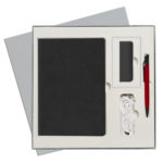 Подарочный набор Portobello черный-2 в малой универсальной подарочной коробке (Термокружка, Ежедневник недат А5, Power Bank, Ручка) - купить оптом