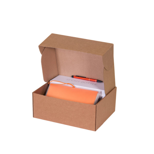 Подарочный набор Portobello оранжевый в малой универсальной подарочной коробке (Ежедневник недат А5 (Summer time), Спортбутылка, Ручка) - купить оптом
