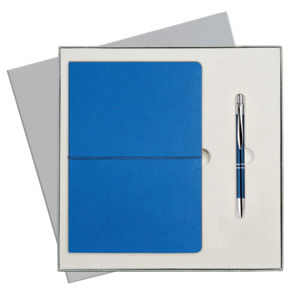 Подарочный набор Portobello/Summer time синий-3(Ежедневник недат А5, Ручка) беж. ложемент - купить оптом