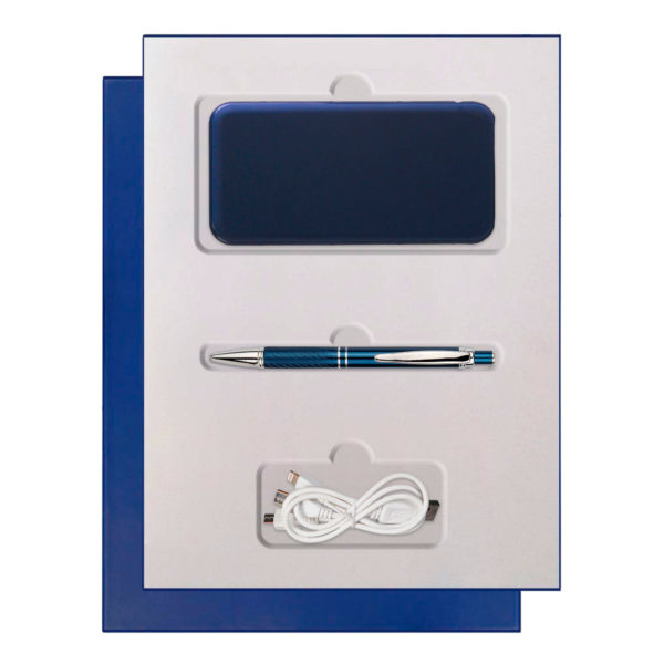 Подарочный набор Portobello/Grand-1 синий, (Power Bank,Ручка) - купить оптом