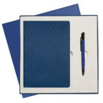 Подарочный набор Portobello/Rain синий (Ежедневник недат А5, Ручка, Power Bank) - купить оптом