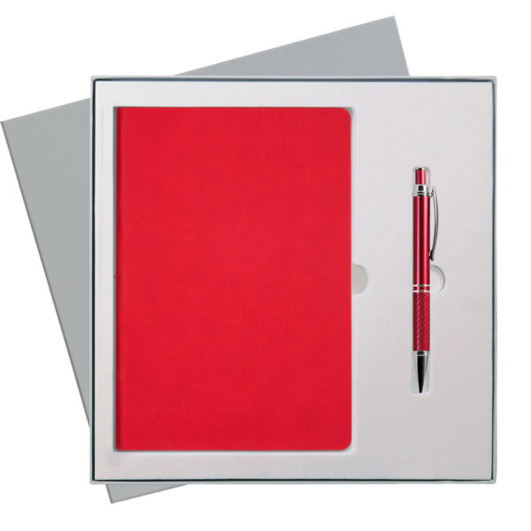 Подарочный набор Portobello/LATTE ST красный (Ежедневник недат А5, Ручка) - купить оптом