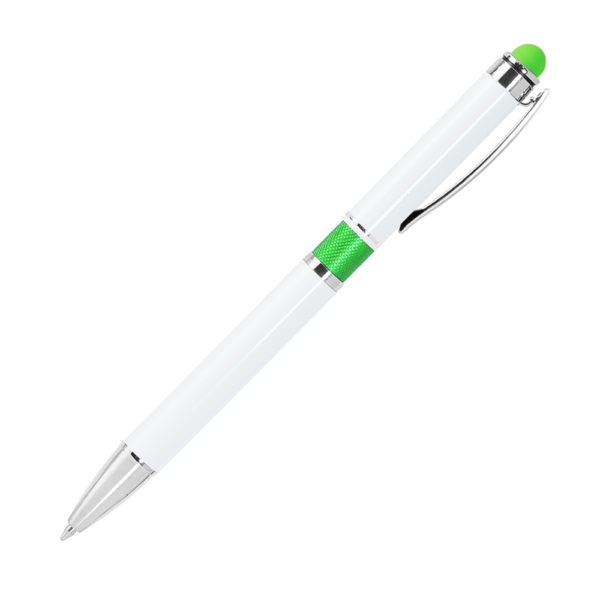 Шариковая ручка Arctic, белая/зеленая - купить оптом
