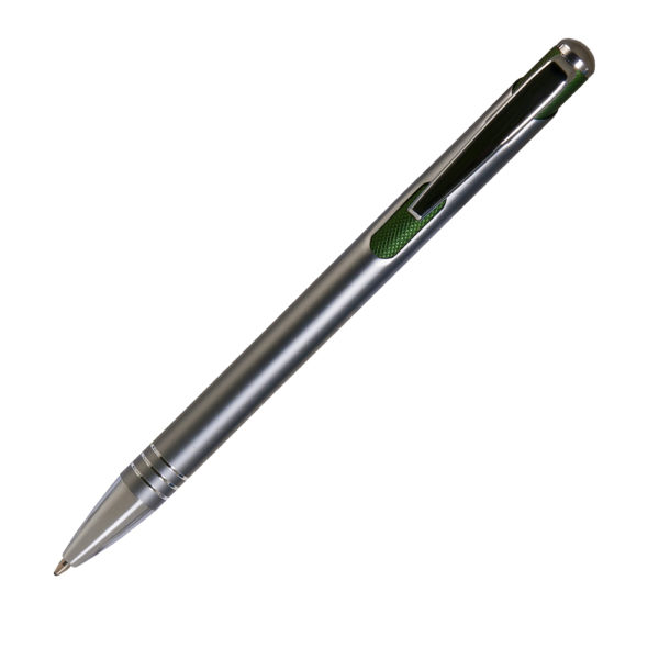 Шариковая ручка Bello, серая/зеленая - купить оптом